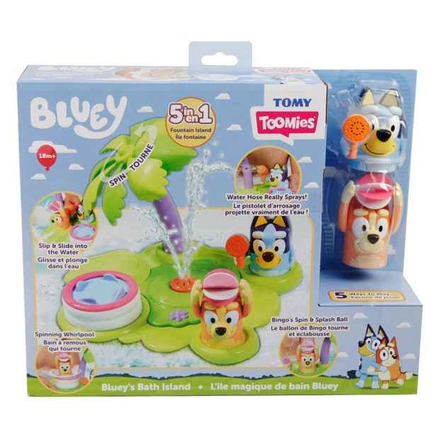 Bluey's Bath Island 5 in 1 Fountain Island