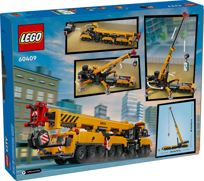 YELLOW MOBILE CONSTRUCTION CRANE