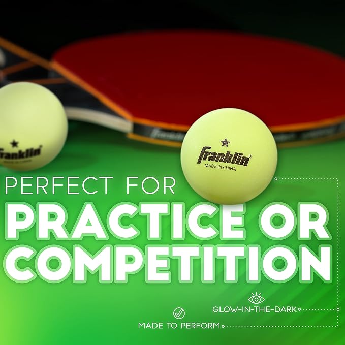 40mm 1 Star Glow Table Tennis Balls