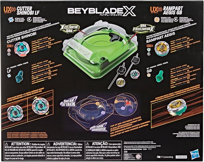 Hasbro Beyblade X Sneak Attack Battle Set