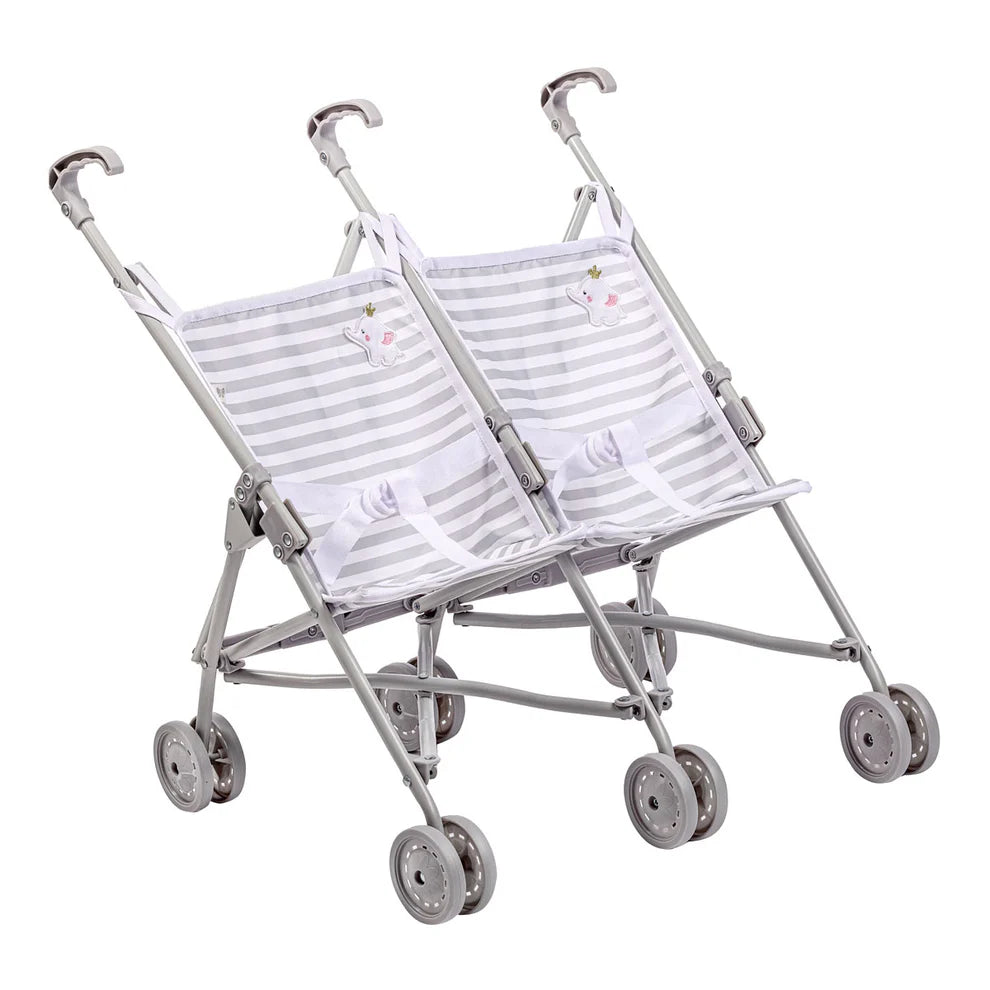 GRAY TWIN UMBRELLA STROLLER