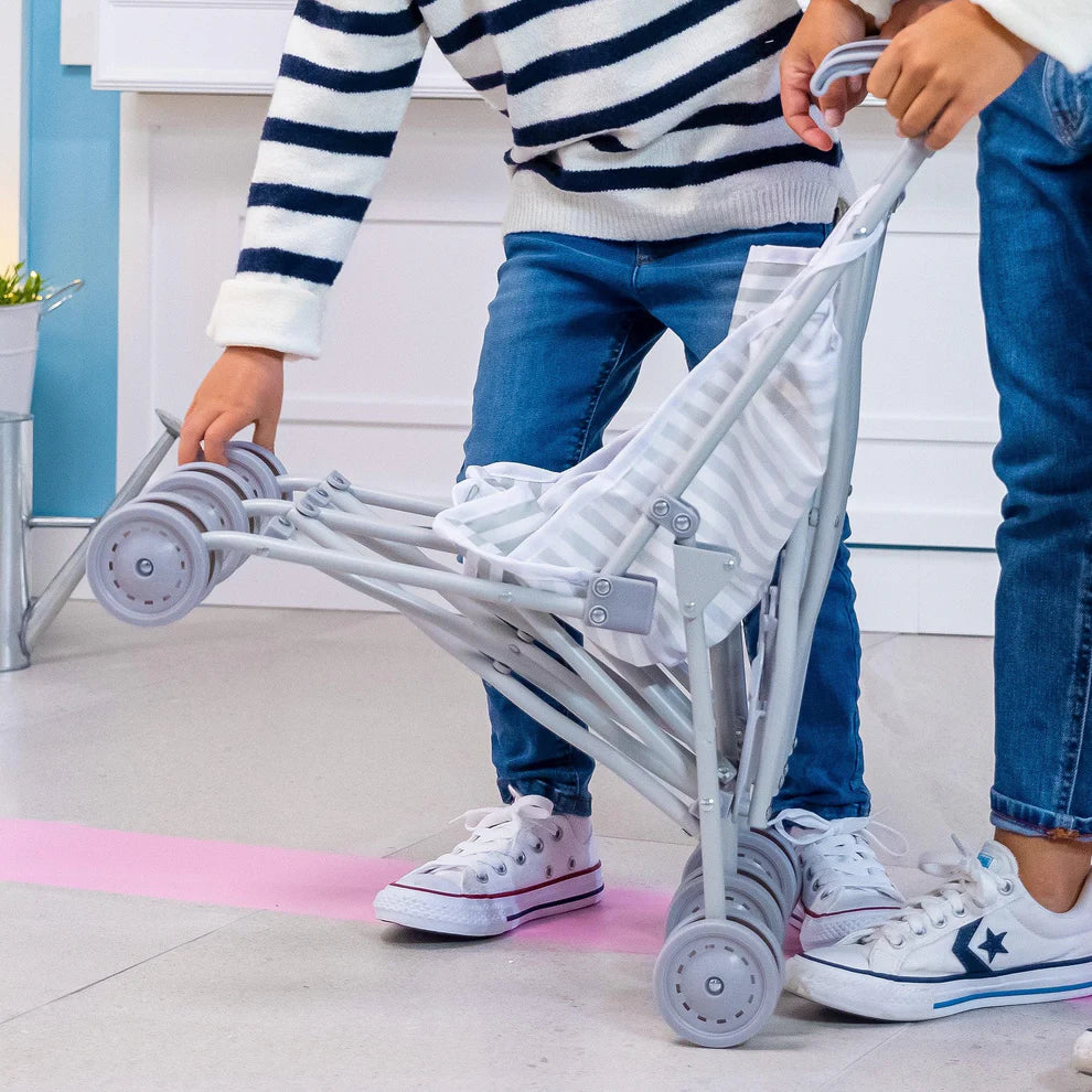 GRAY TWIN UMBRELLA STROLLER