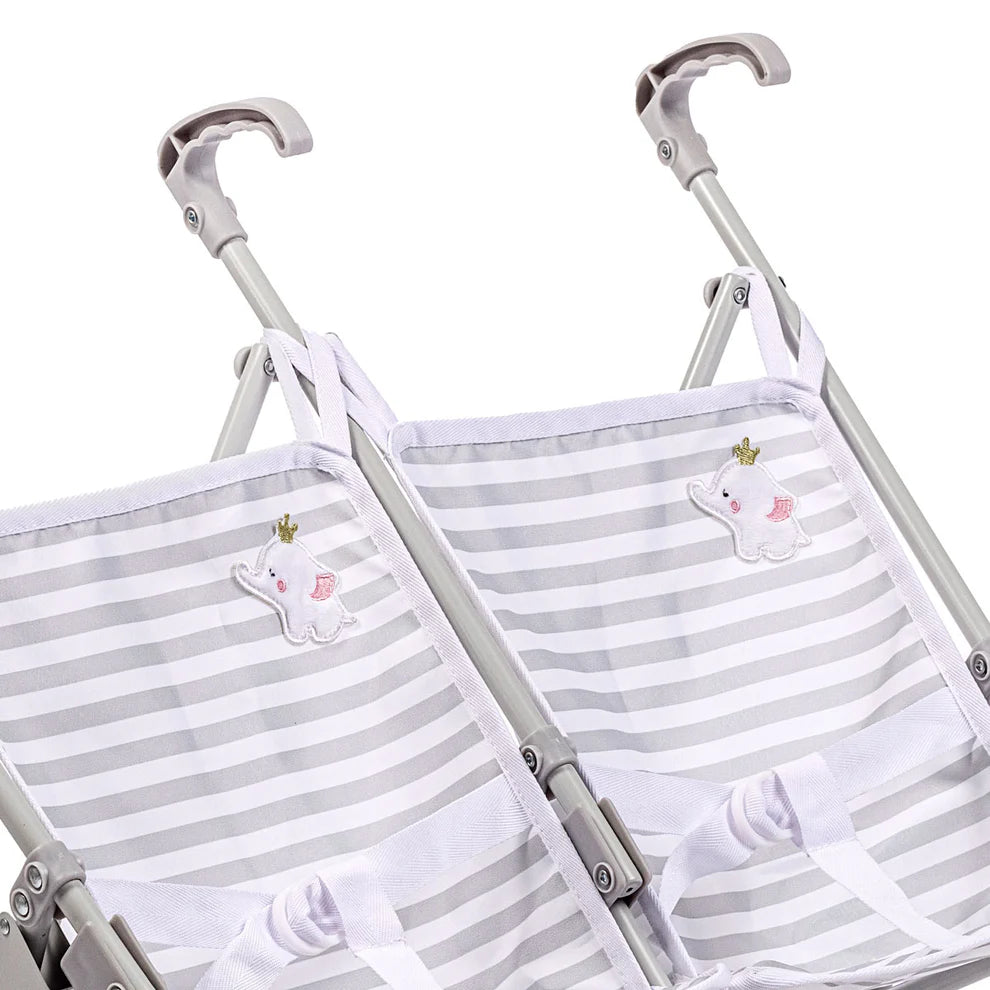 GRAY TWIN UMBRELLA STROLLER