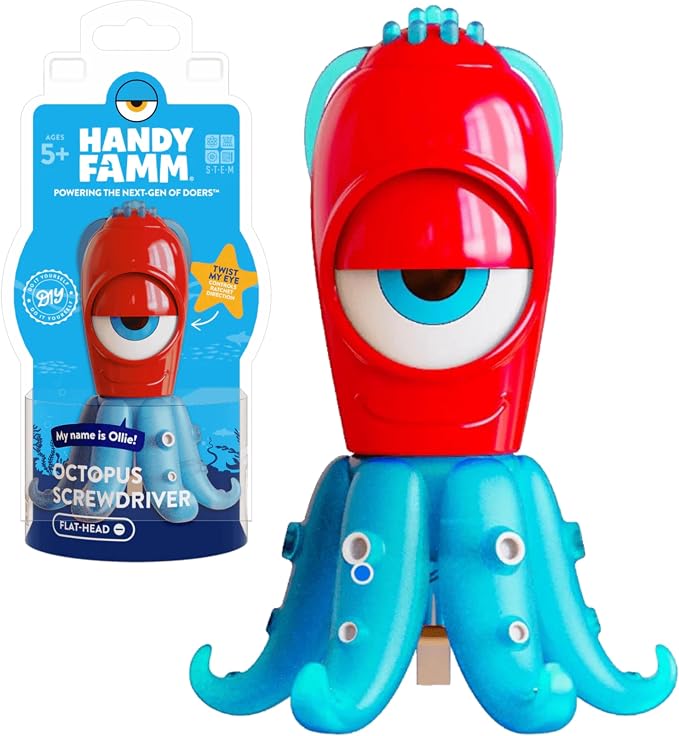 Red Octopus Flat Screwdriver