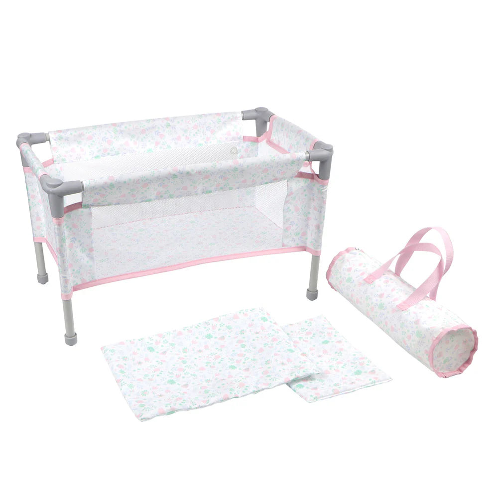 Pink Foldable Crib Play Pen