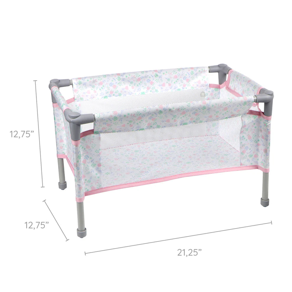 Pink Foldable Crib Play Pen