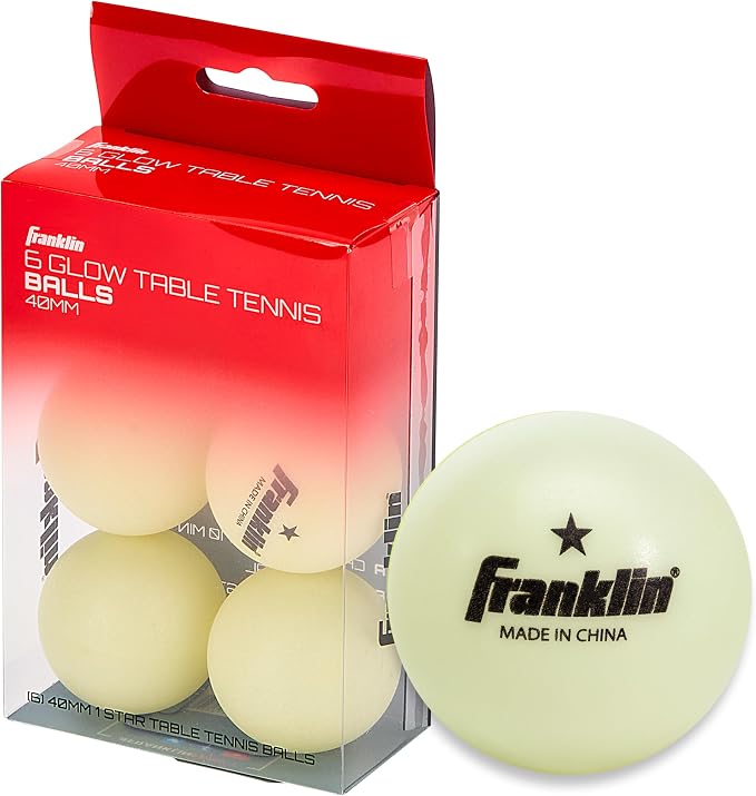 40mm 1 Star Glow Table Tennis Balls
