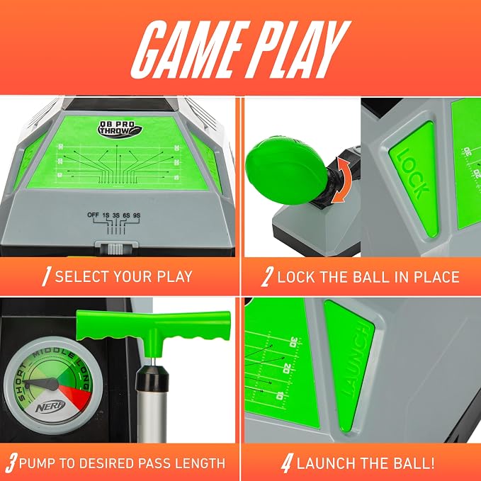 Nerf QB Pro Throw Football Passer