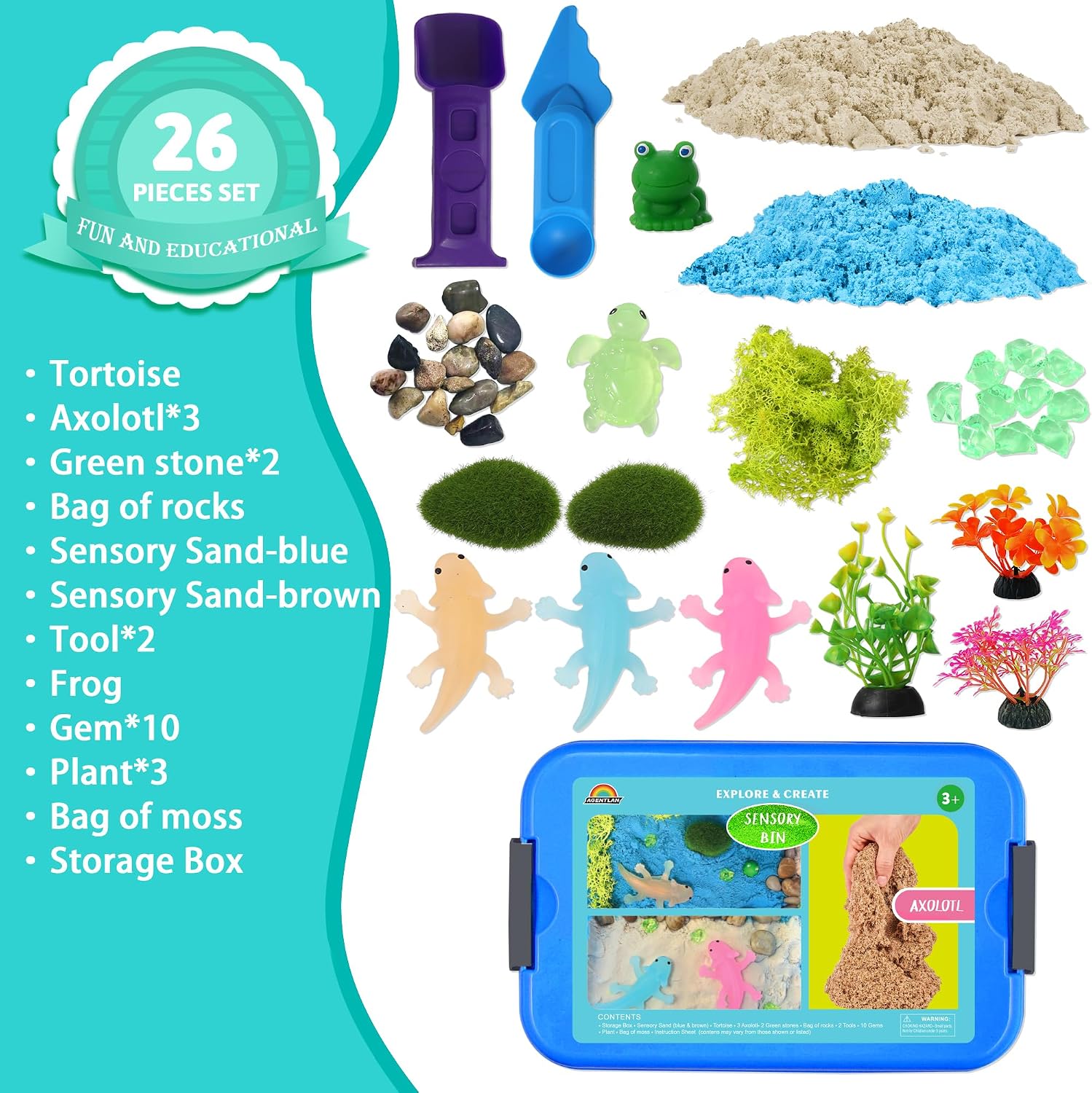 Sensory Bin Axolotl