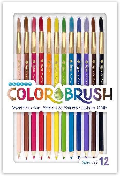 Lil' Color Brush Chunky Watercolor Pencil & Paintbrush in One - Set of 12