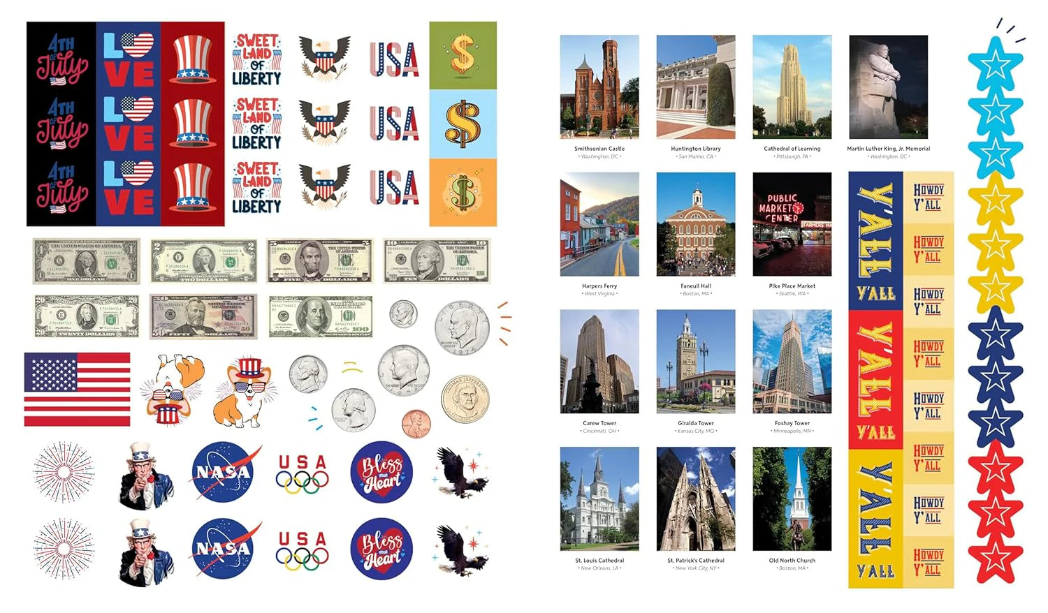 1000 STICKERS USA