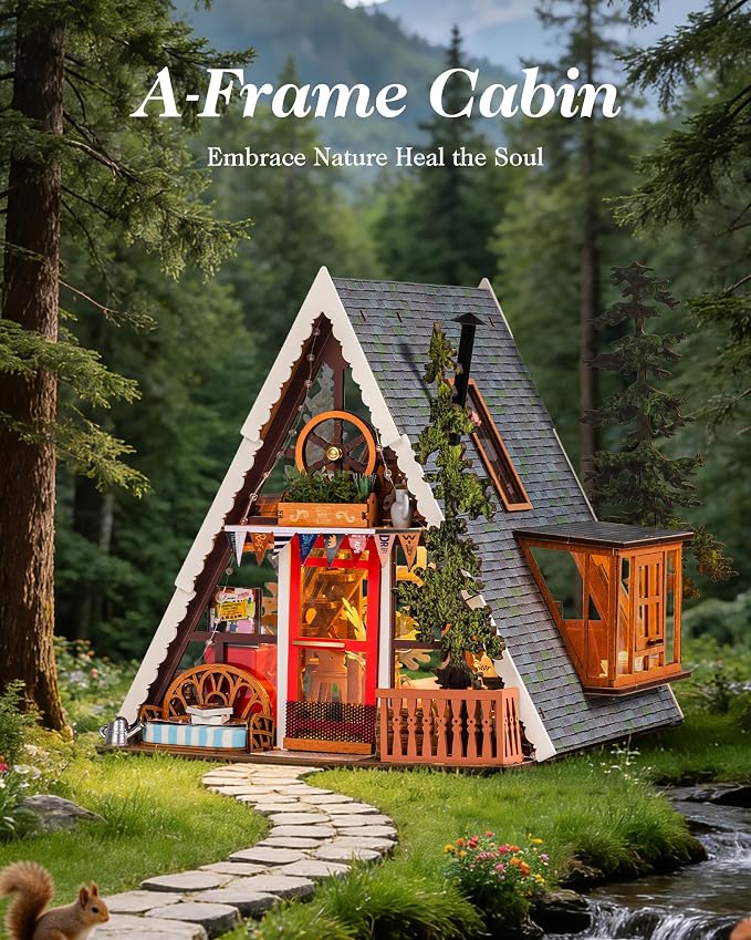 Diy Miniature House Kit: A-Frame Cabin