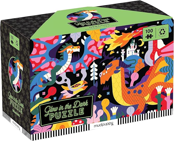 Dragons 100 Piece Glow in the Dark Puzzle