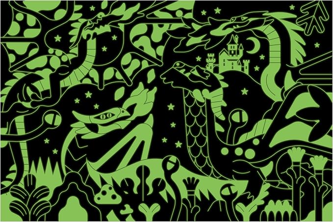 Dragons 100 Piece Glow in the Dark Puzzle