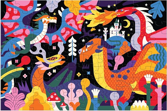 Dragons 100 Piece Glow in the Dark Puzzle