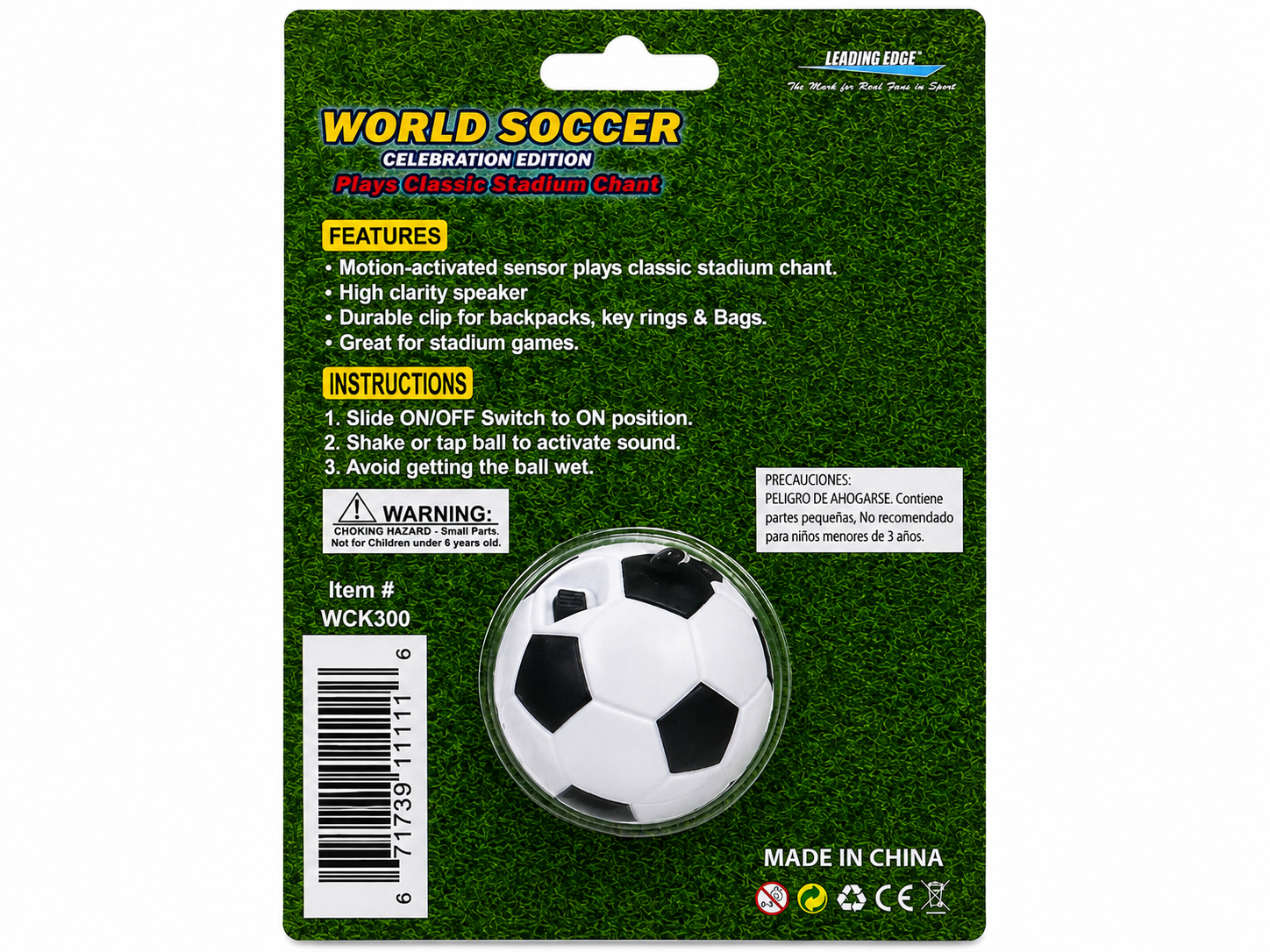World Soccer Key Ring with Sound