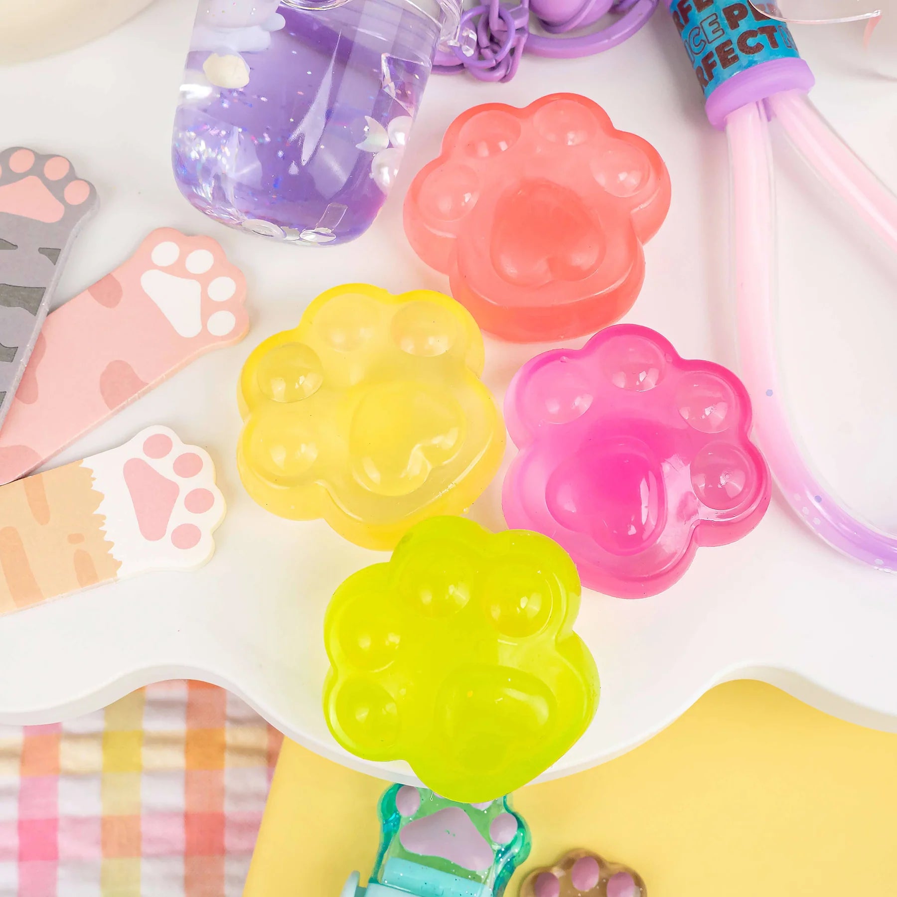 Chubby Chibi Pearl Kitty Paw Sensory Toy
