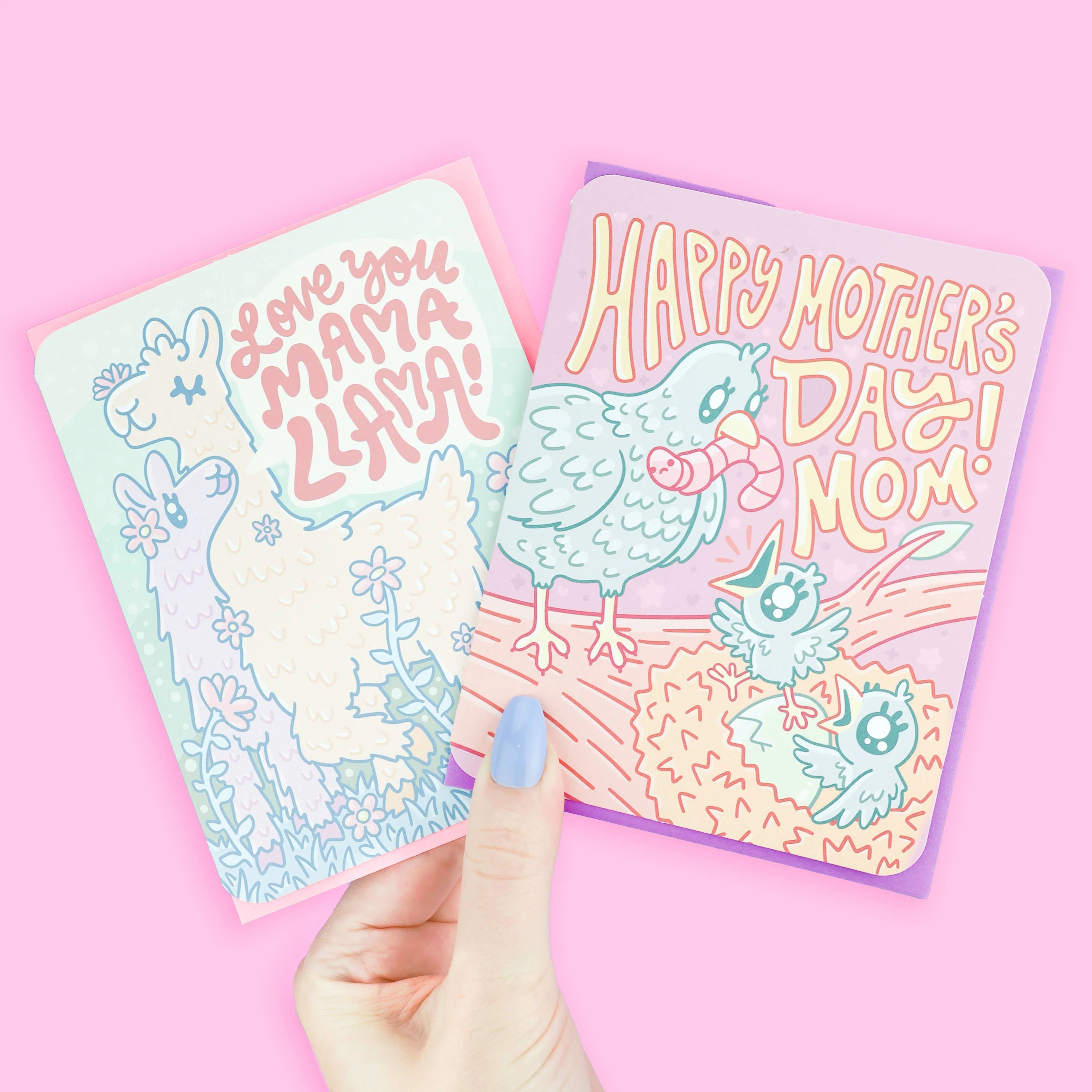 Mama Llama, Cute, Mom Gift, Mother's Day Card with Envelope