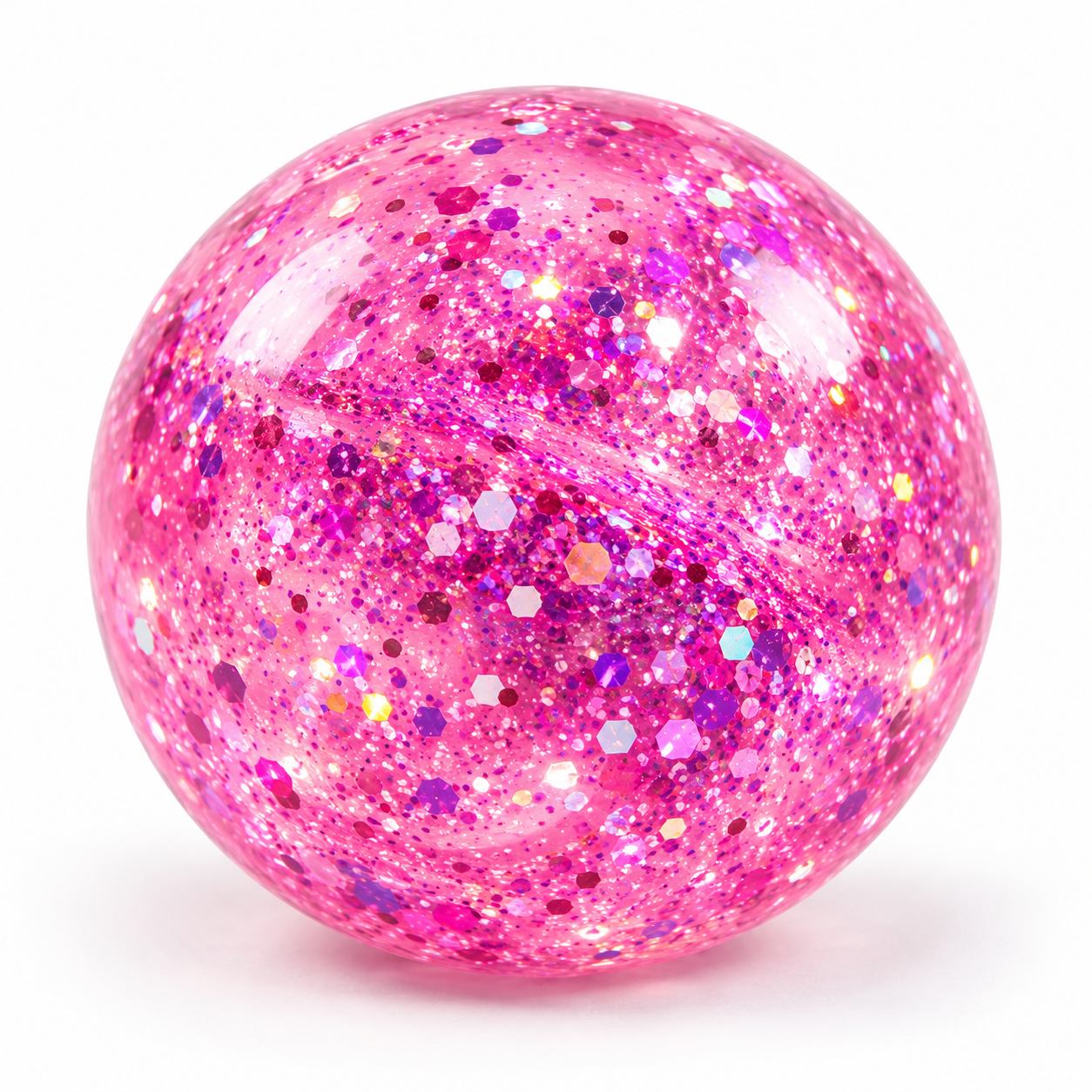 Glitterally Amazing Squishy Ball – 1 Piece, Assorted Colors