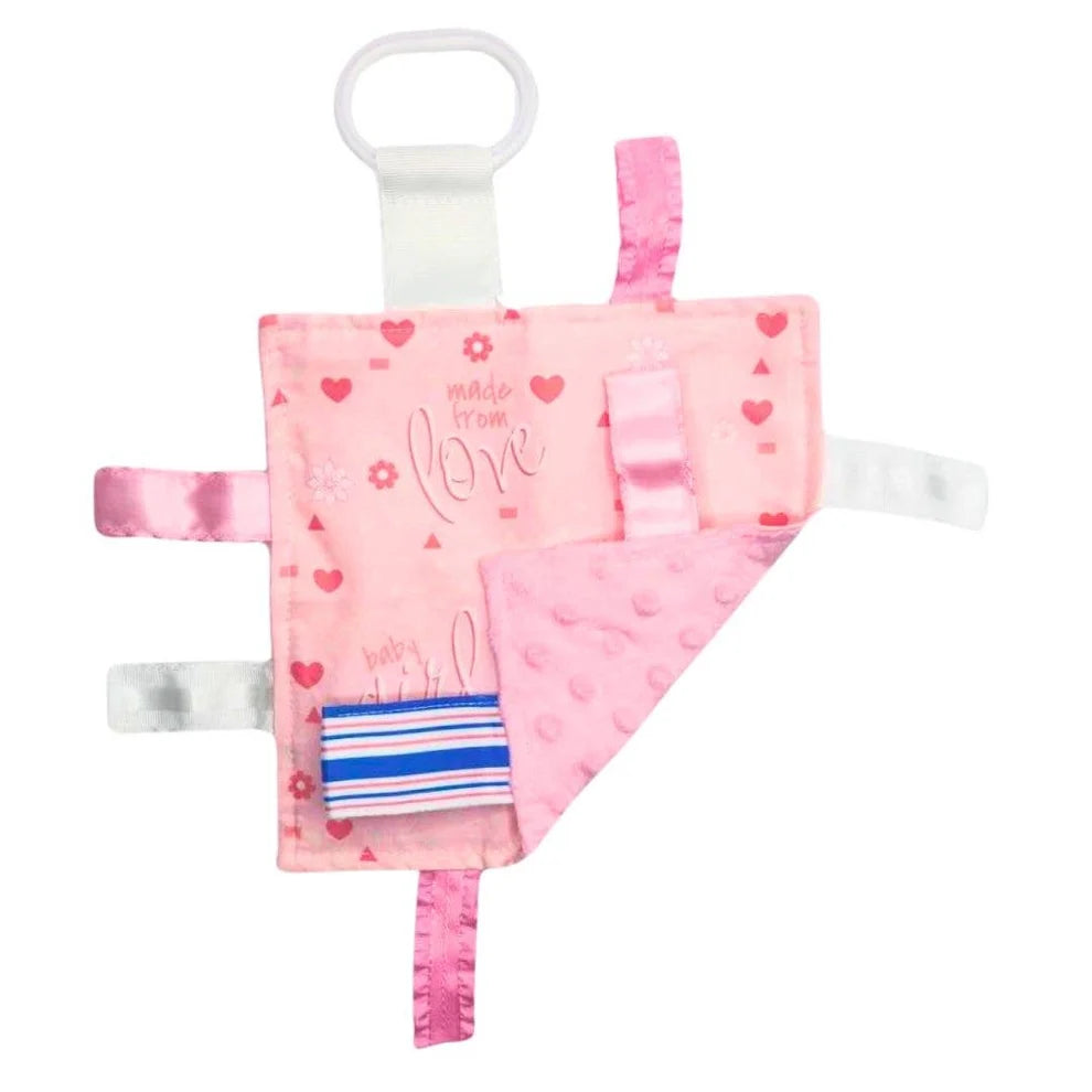 BABY GIRL PINK WITH HOSPITAL BLANKET RIBBONS C 8x8