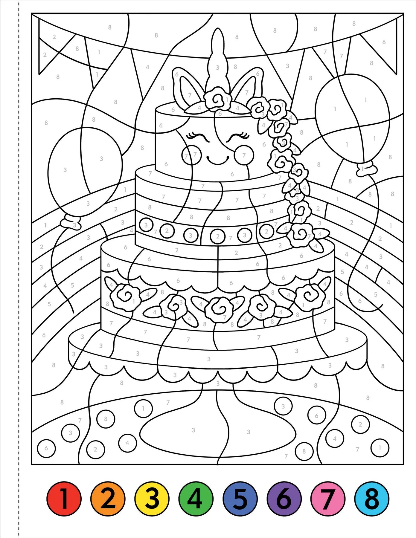Color-By-Number! Unicorn and Friends (50 Unique, One-Sided Designs)