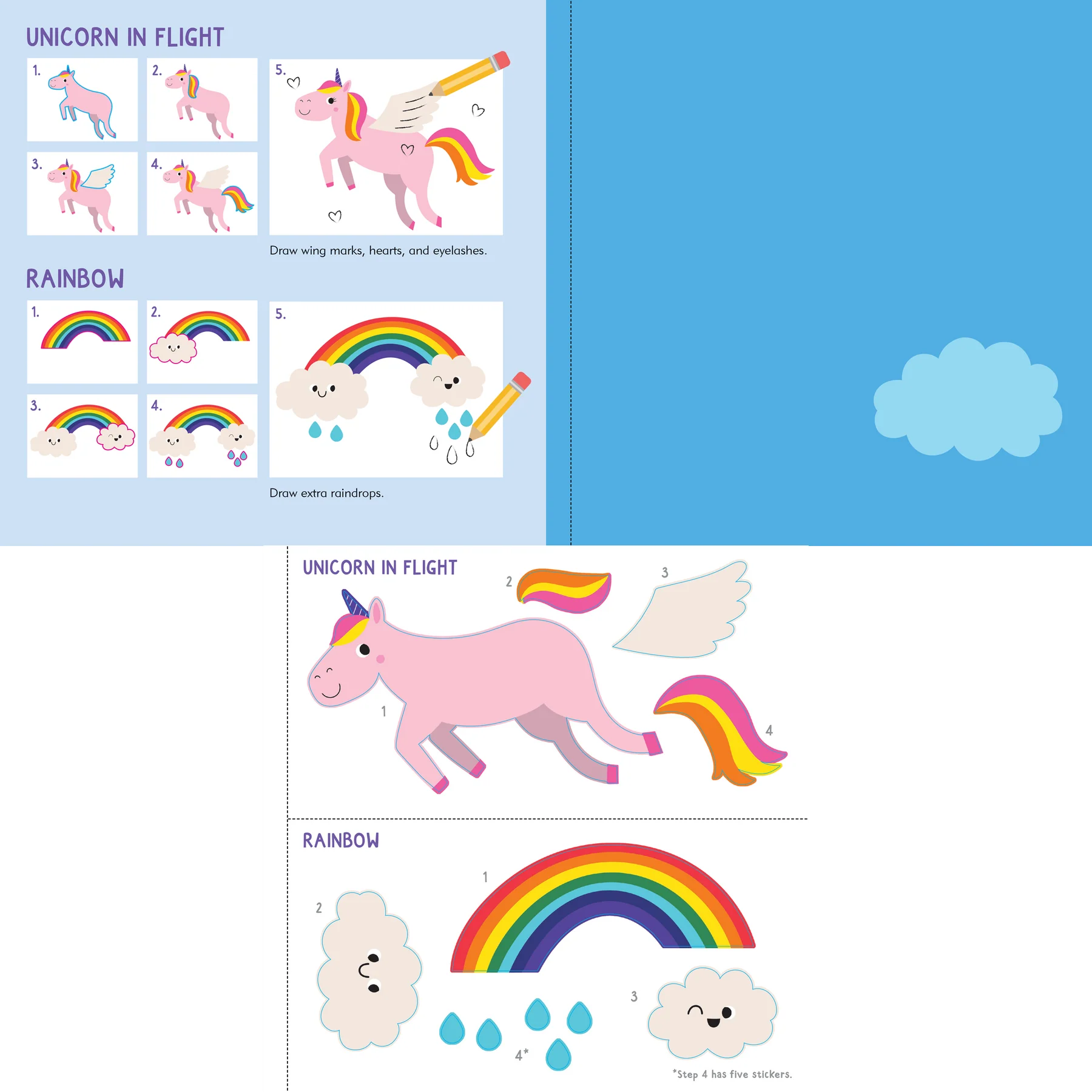 Sticker and Draw Unicorns and Friends