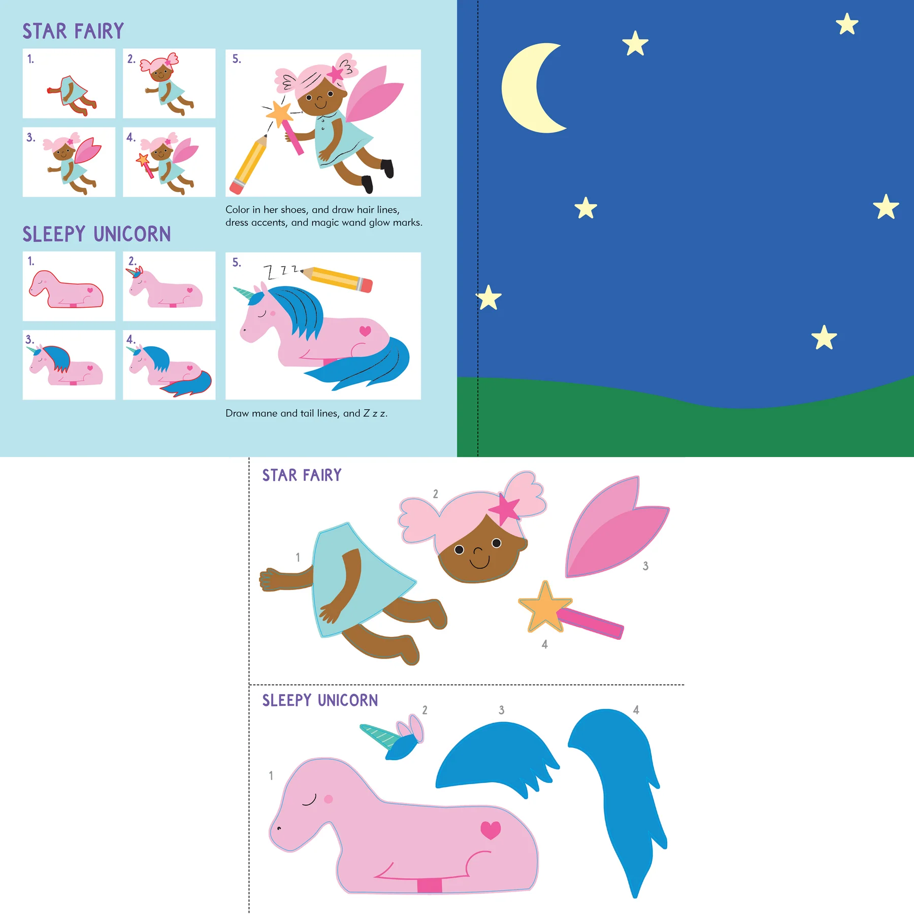 Sticker and Draw Unicorns and Friends