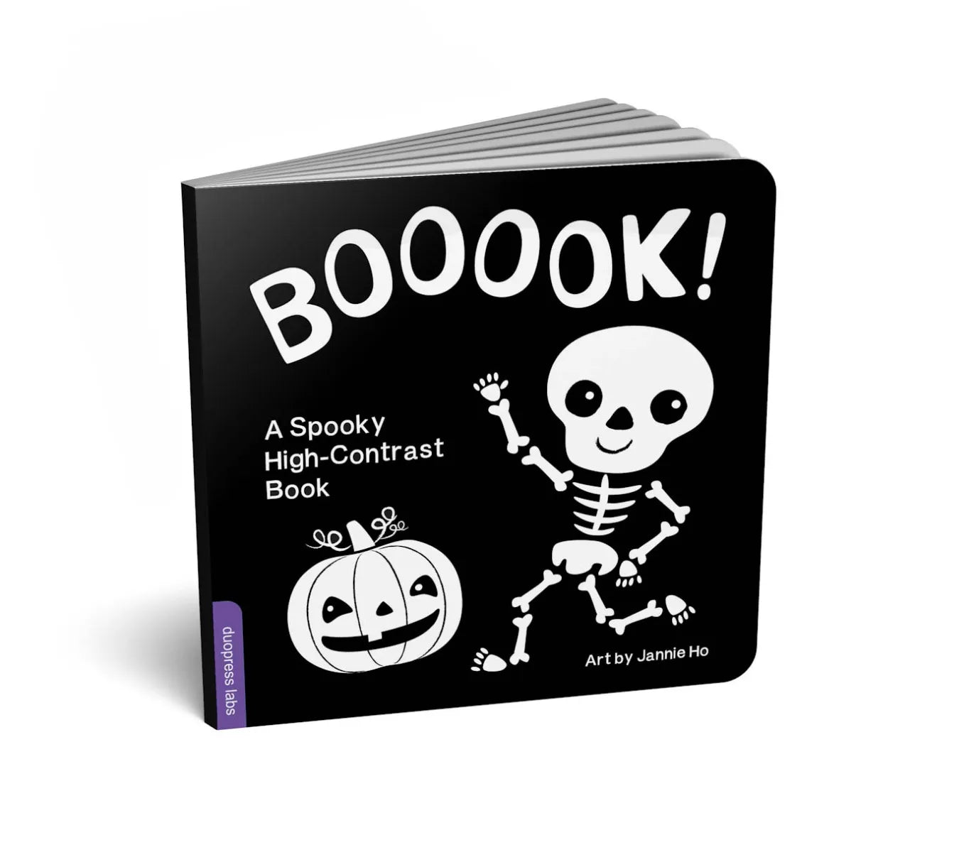 Booook! A Spooky High-Contrast Book: A High-Contrast Board Book that Helps Visual Development in Newborns and Babies While Celebrating Halloween