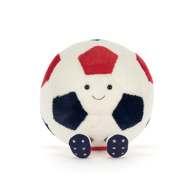 Jellycat USA Soccer Ball plush — close up