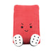 Jellycat Fowla Red Card plush — close up of face