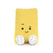 Jellycat Warni Yellow Card plush — close up of face