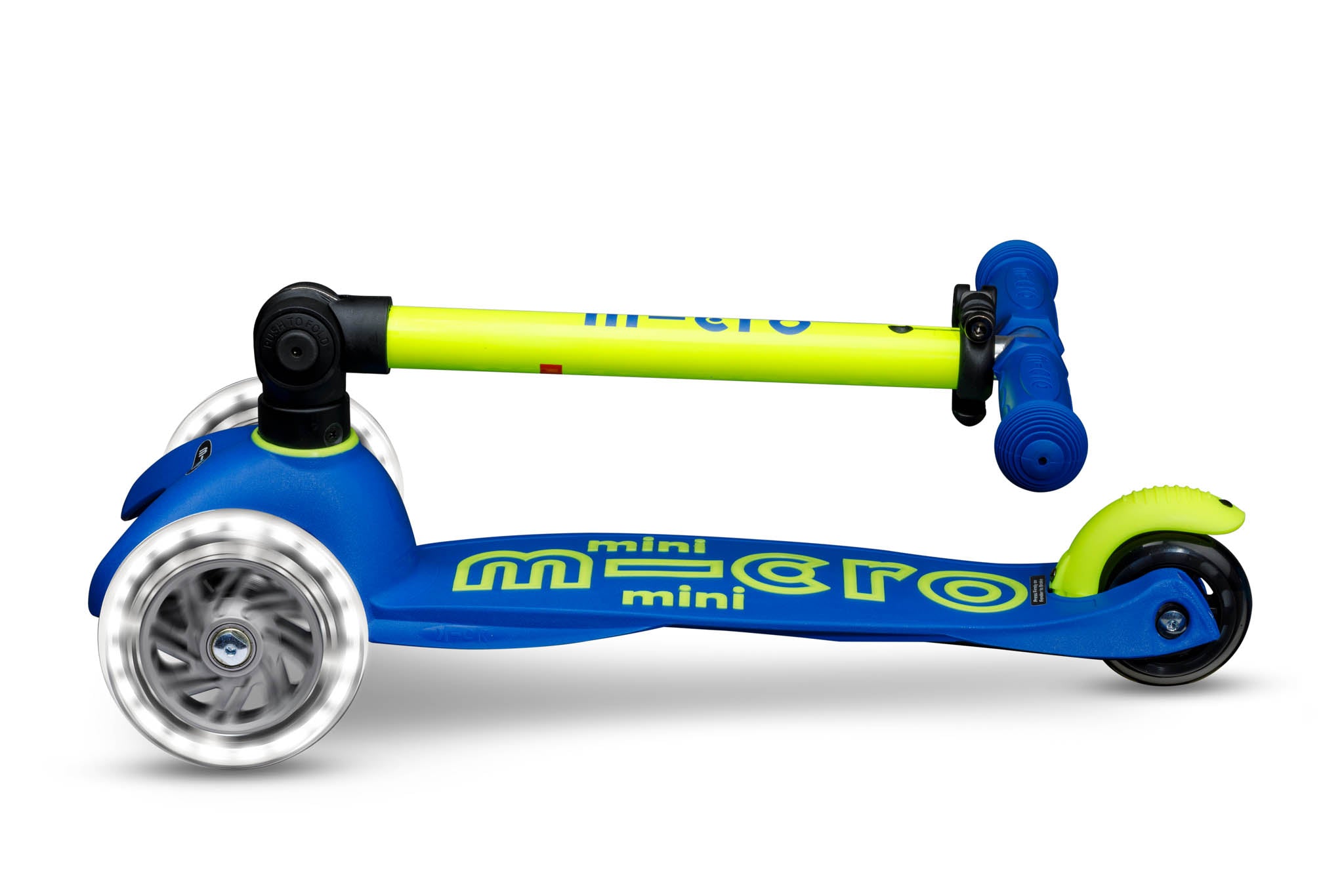 Micro Kickboard Mini Deluxe Foldable LED Scooter Yellow/Blue