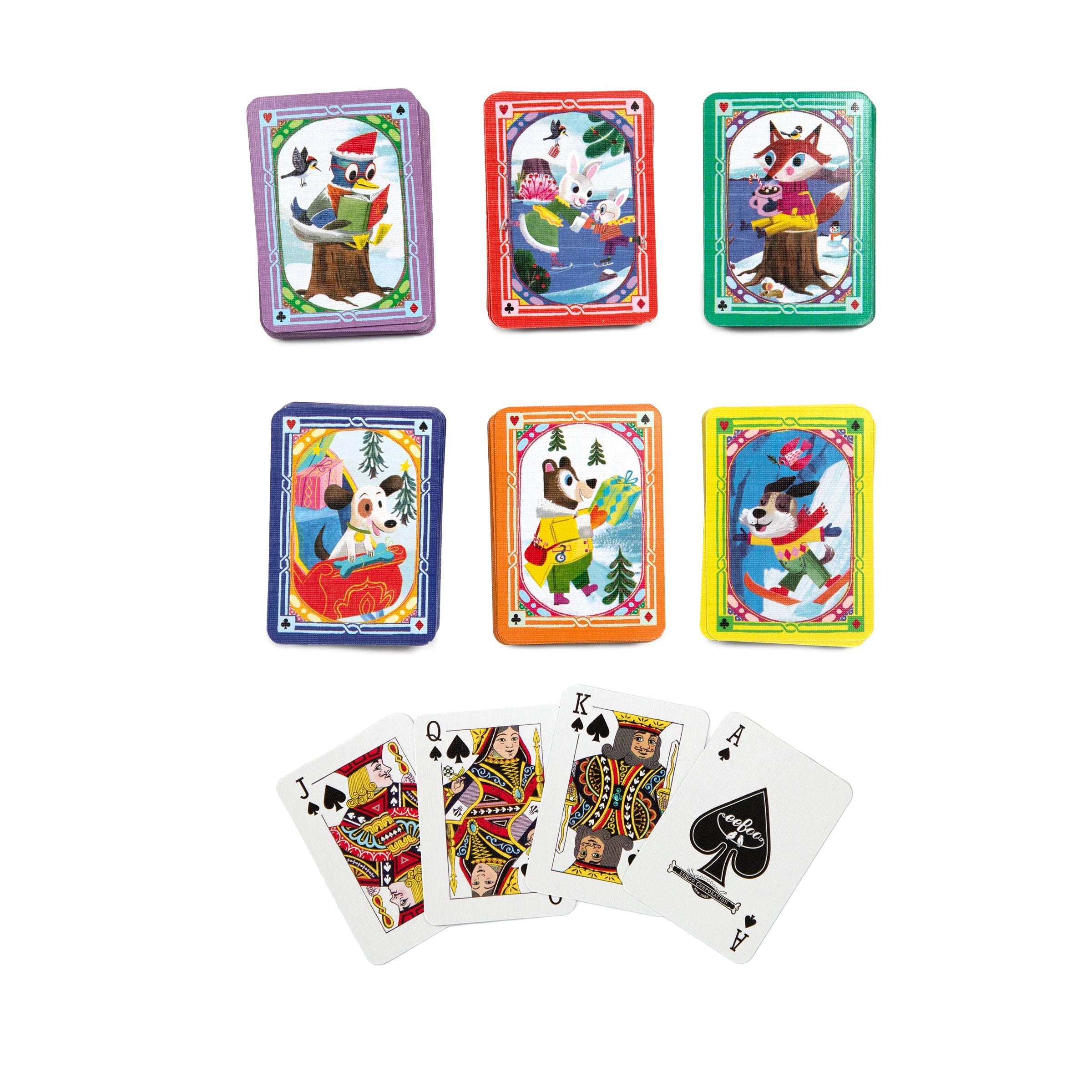 Holiday in the Woods Tiny Playing Cards – Assorted Styles
