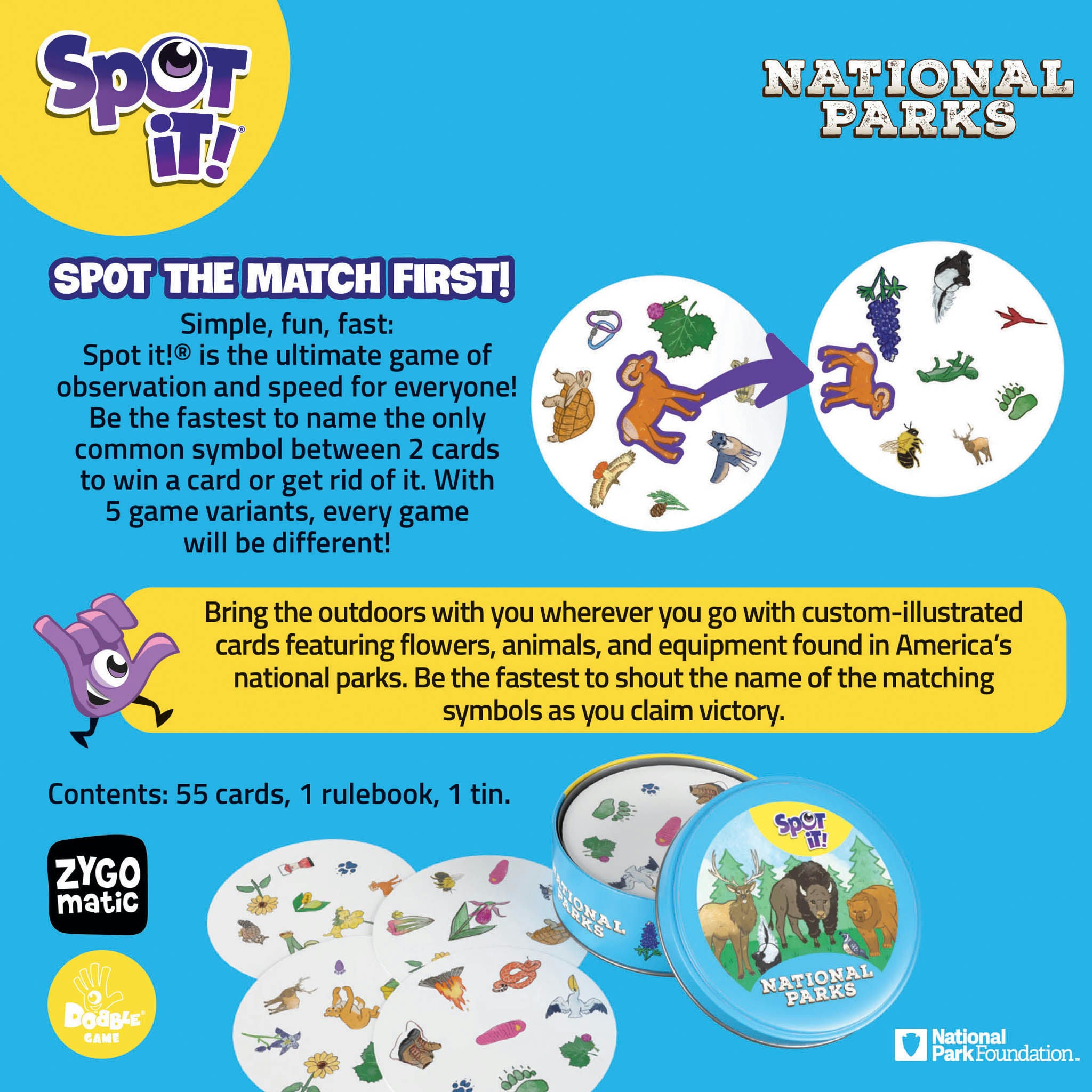 National Parks Spot It! Game