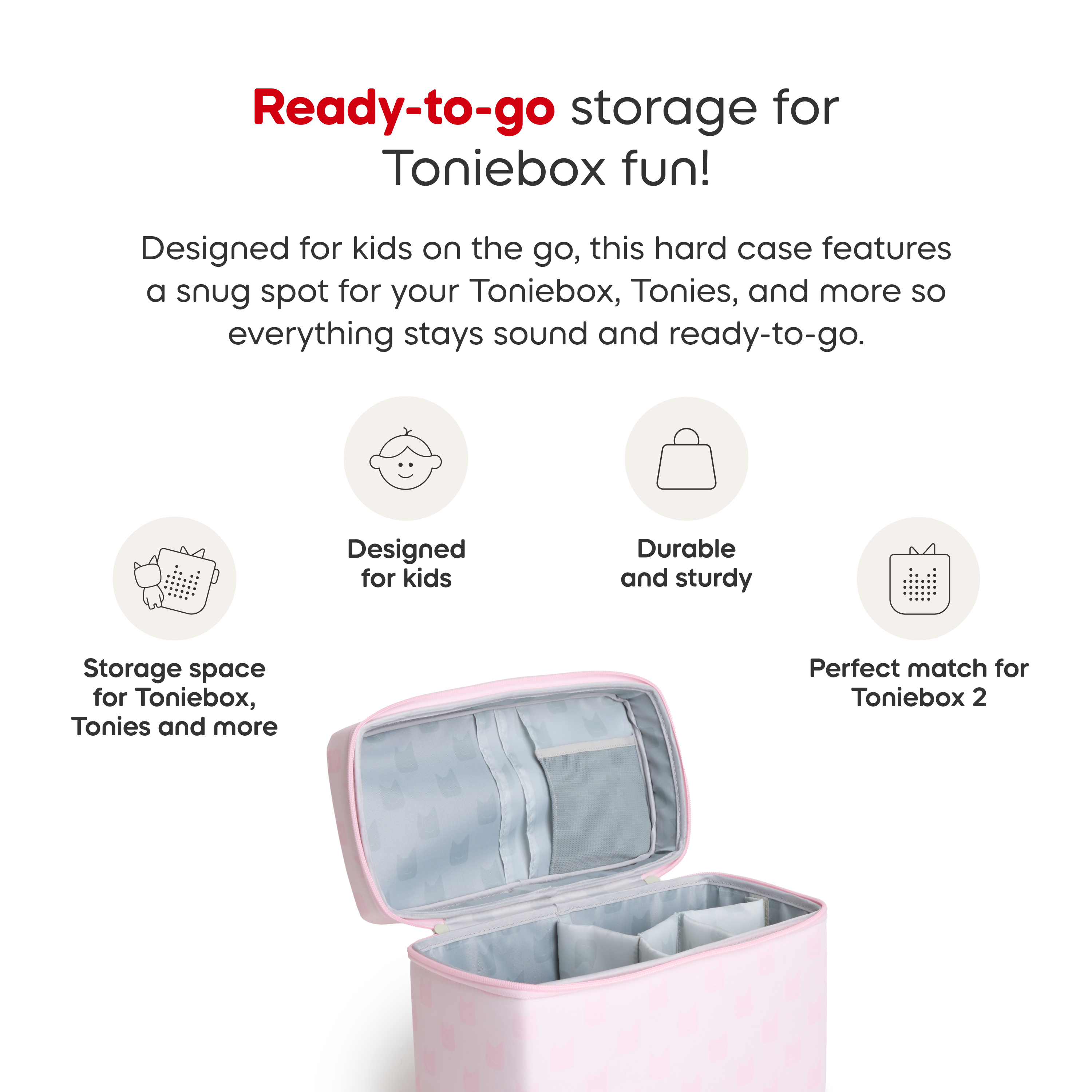 Toniebox Play Carrying Case - Pink