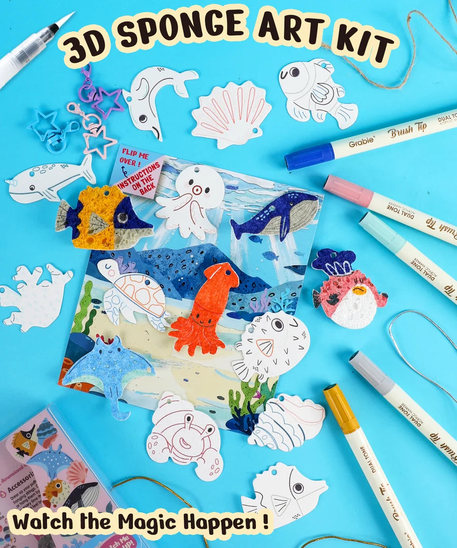 Under the Sea Drop to Puff 3D Sponge Art Kit