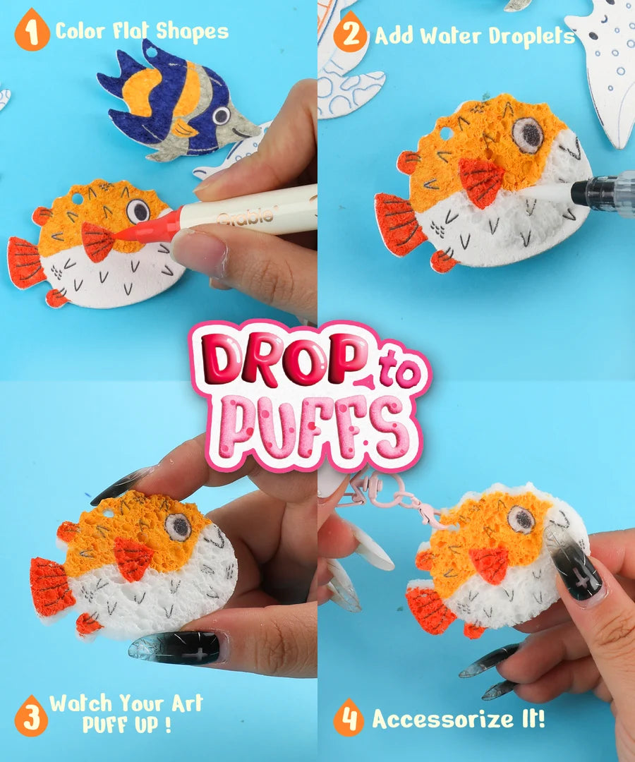 Under the Sea Drop to Puff 3D Sponge Art Kit