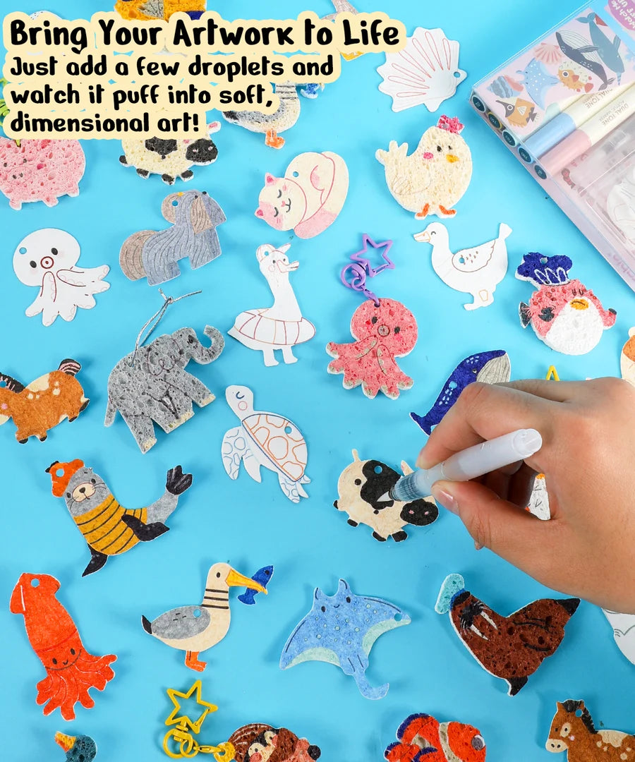 Under the Sea Drop to Puff 3D Sponge Art Kit