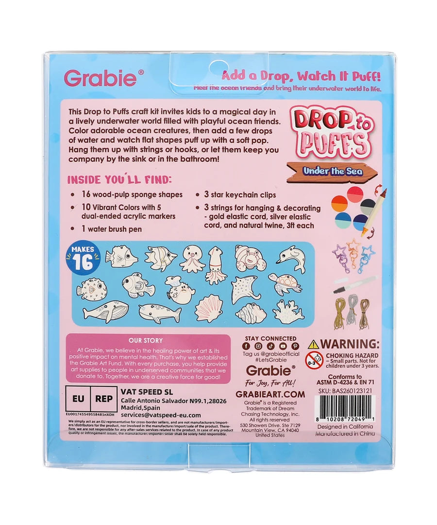 Under the Sea Drop to Puff 3D Sponge Art Kit