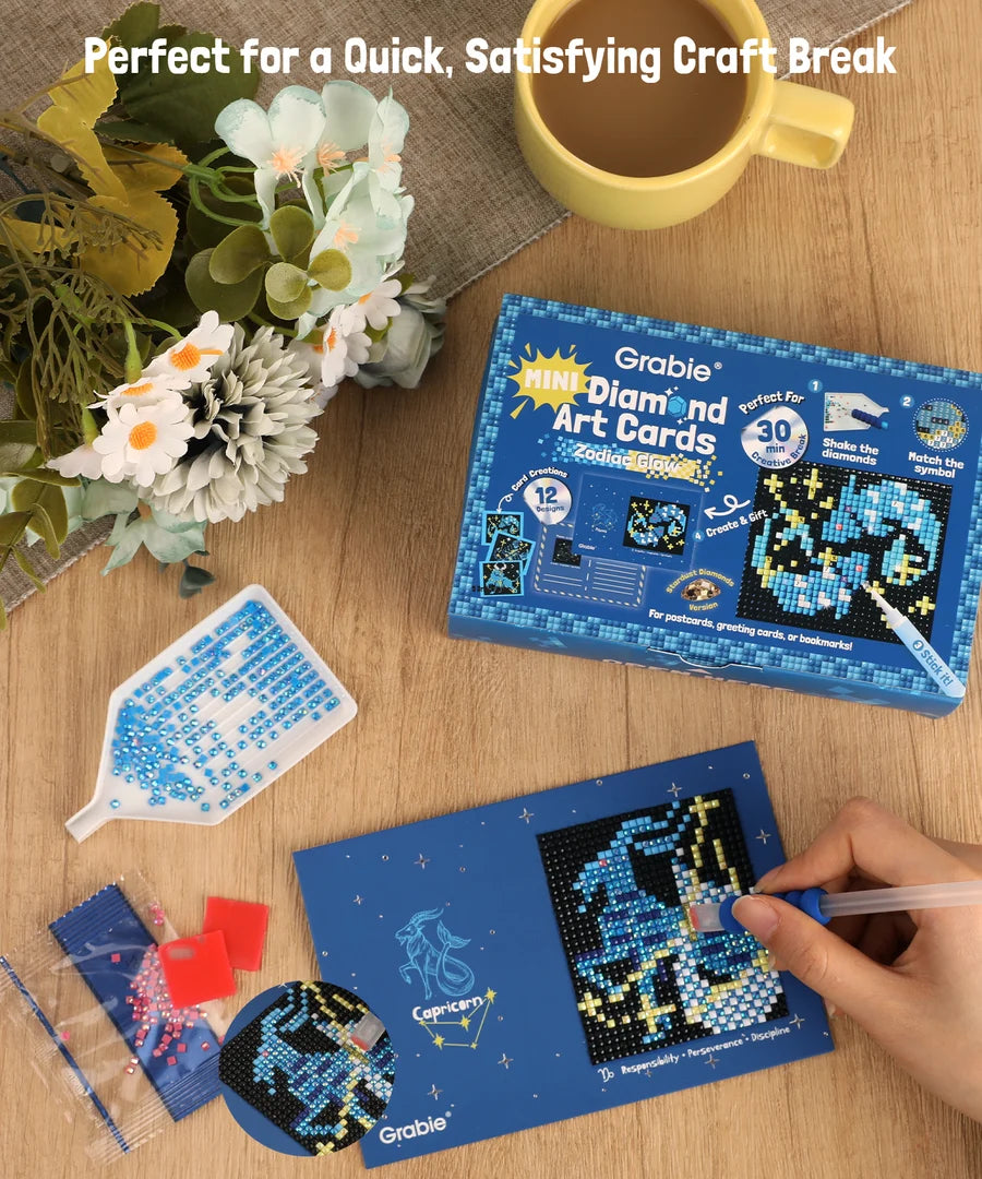 Mini Diamond Art Cards - Zodiac Glow