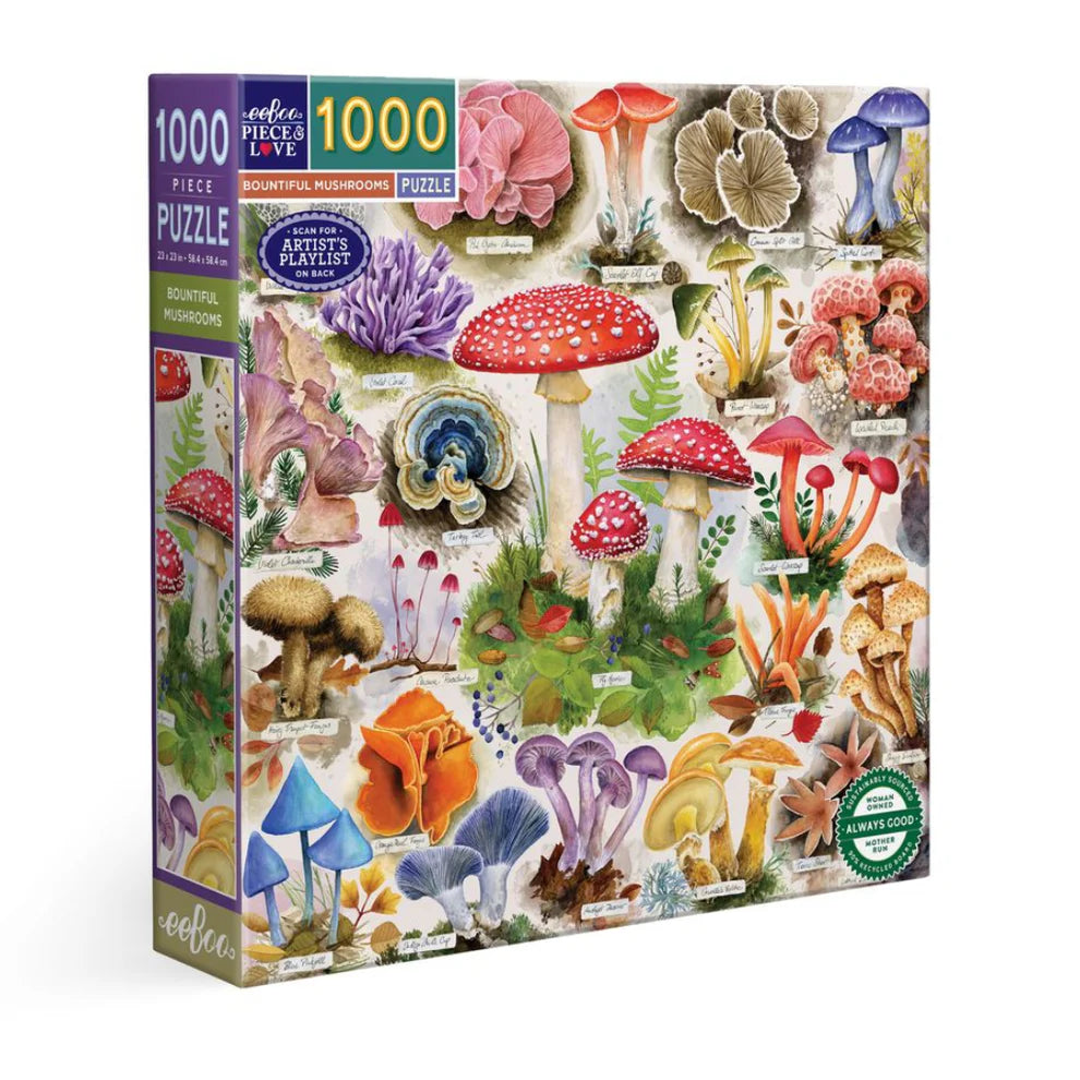 Bountiful Mushrooms 1000 Piece Puzzle