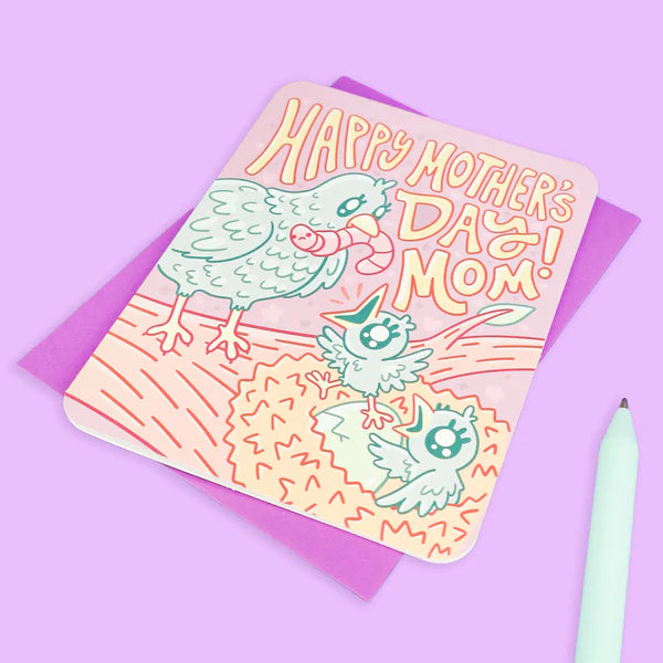 Momma Bird, Cute, Mom Gift, Mother's Day Card with Envelope