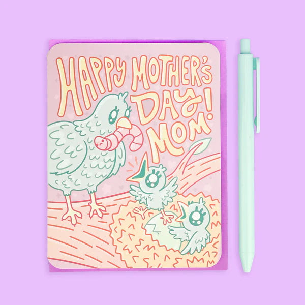 Momma Bird, Cute, Mom Gift, Mother's Day Card with Envelope