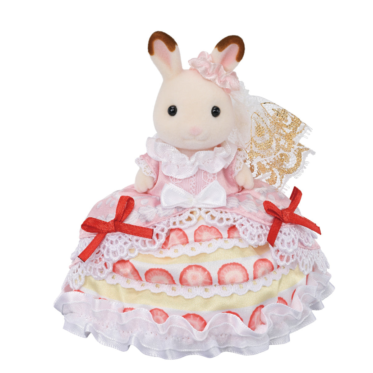 Calico Critters Freya's Birthday Party Strawberry Cake Dress