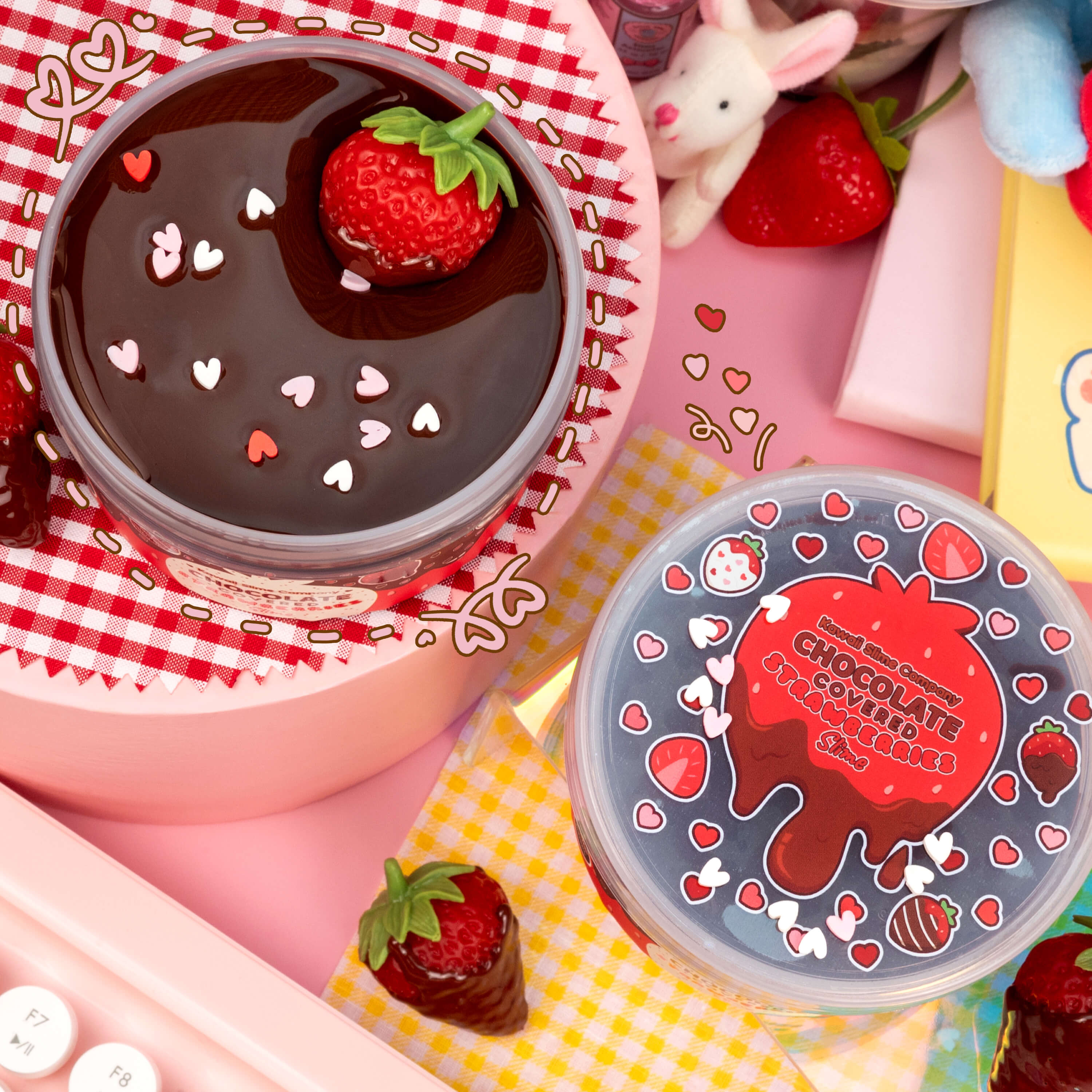 Chocolate Covered Strawberries Glossy Signature Dome™ Slime