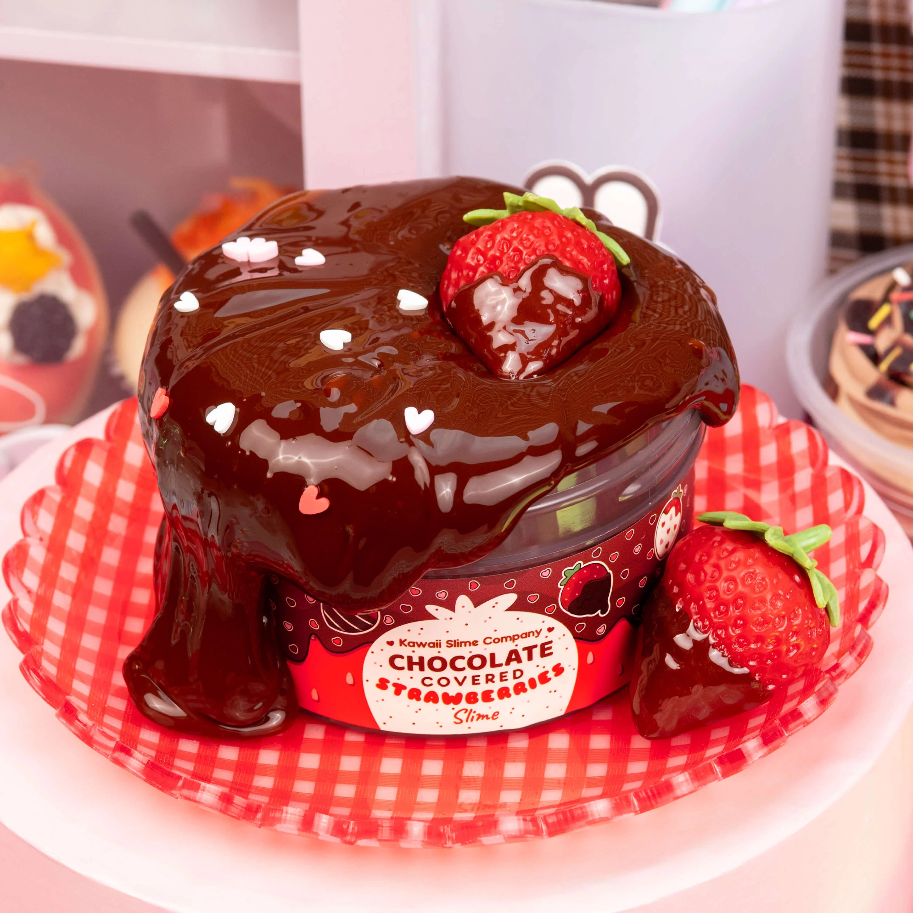 Chocolate Covered Strawberries Glossy Signature Dome™ Slime