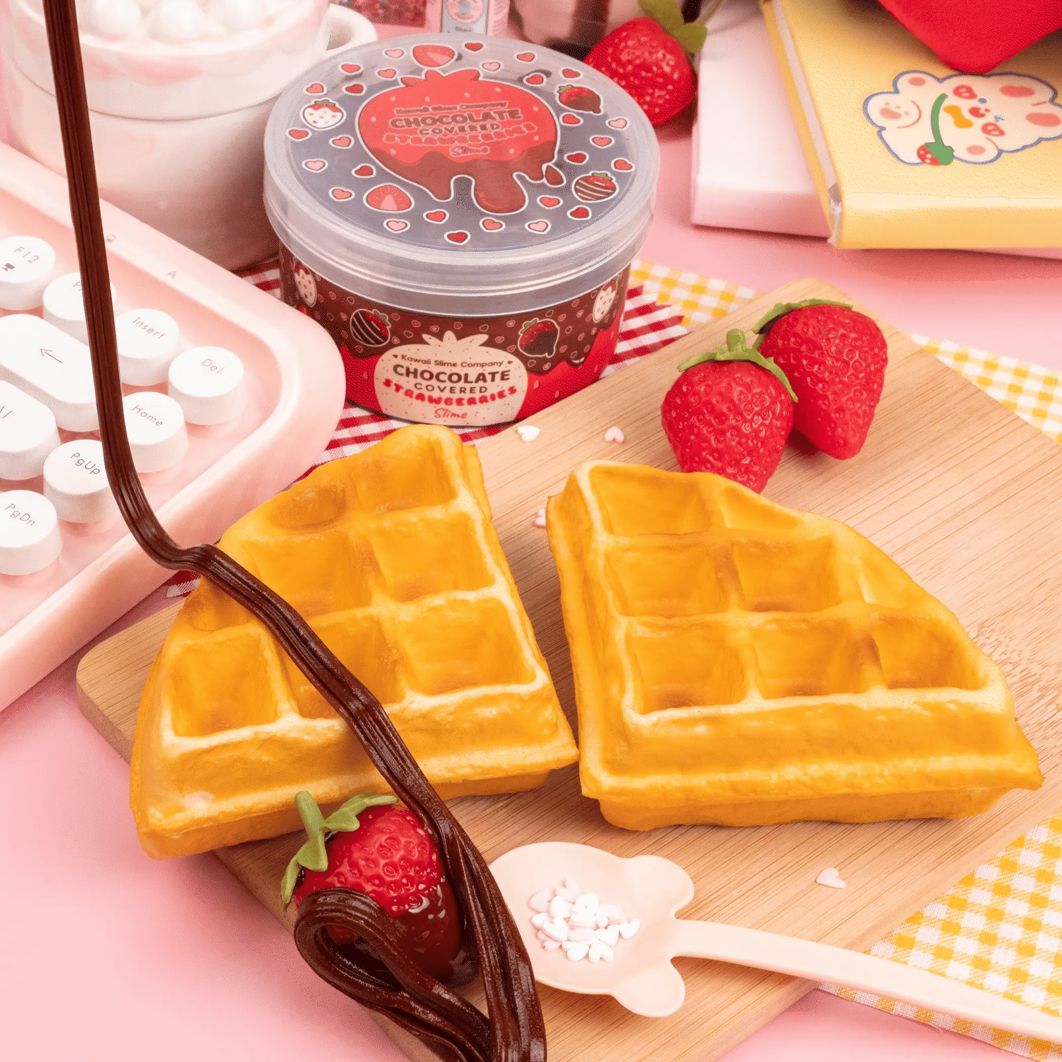 Chocolate Covered Strawberries Glossy Signature Dome™ Slime