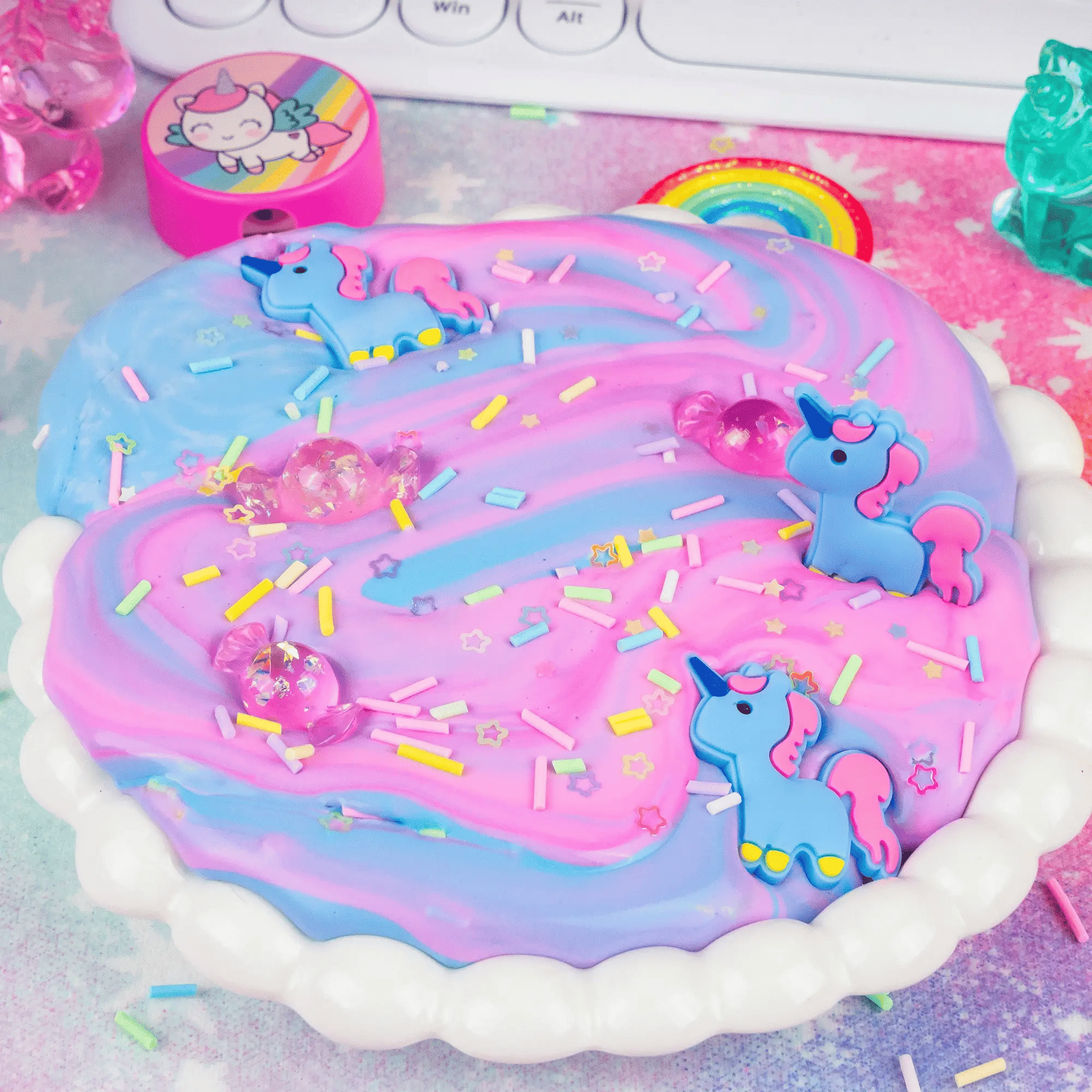Don't Feed the Unicorns Butter Signature Dome™ Slime