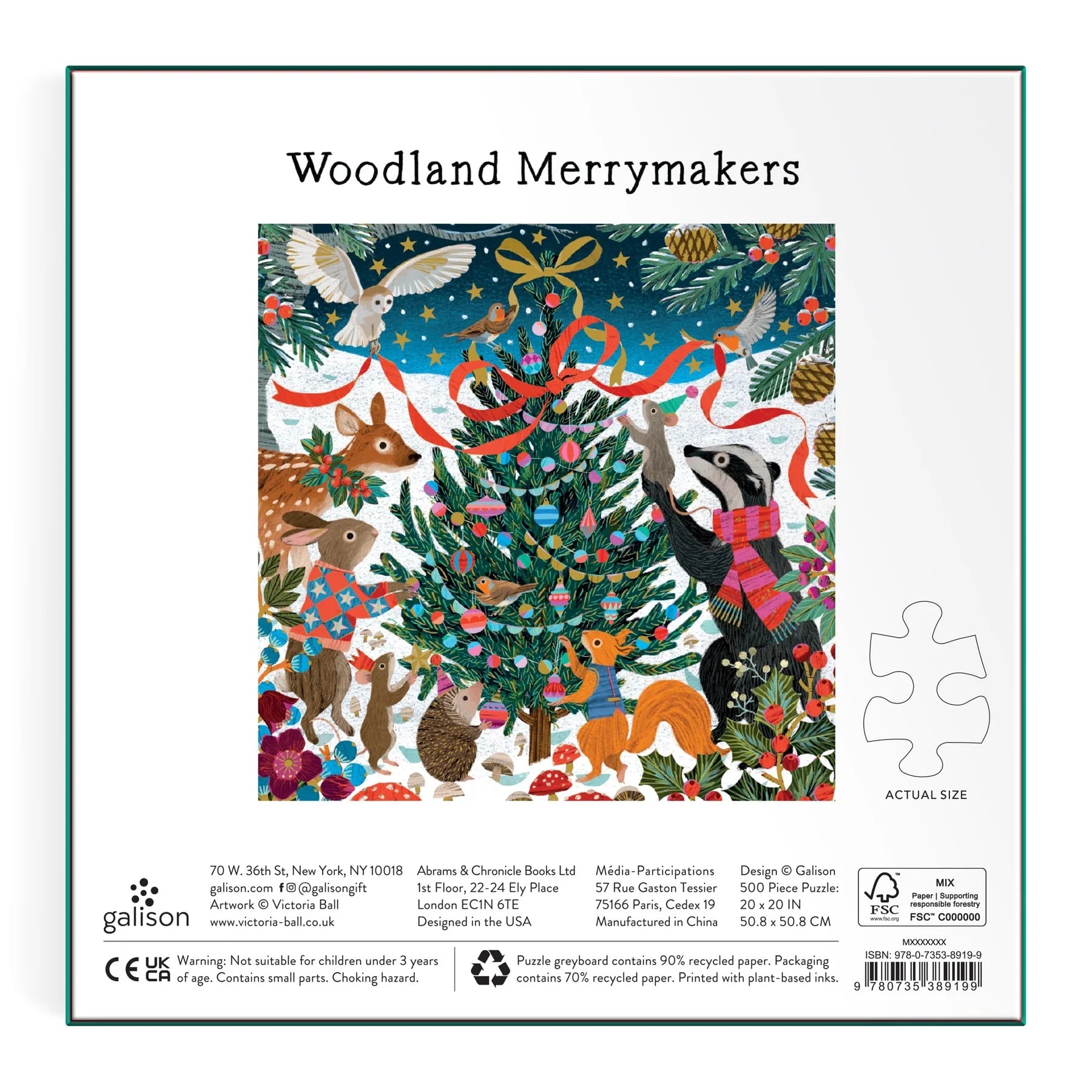 Woodland Merrymakers Puzzle 500 Foil