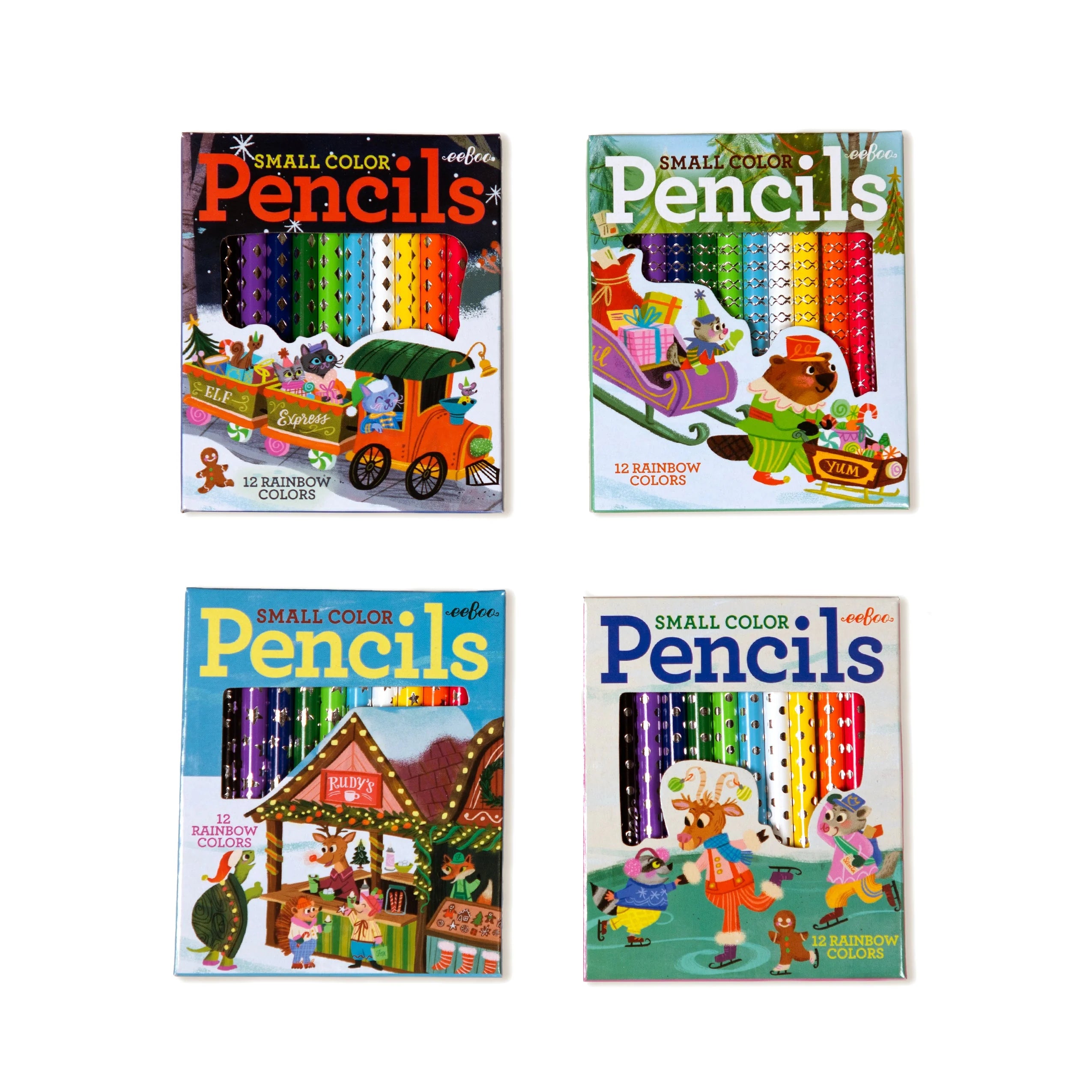 Christmas Village Small Pencil Assorted